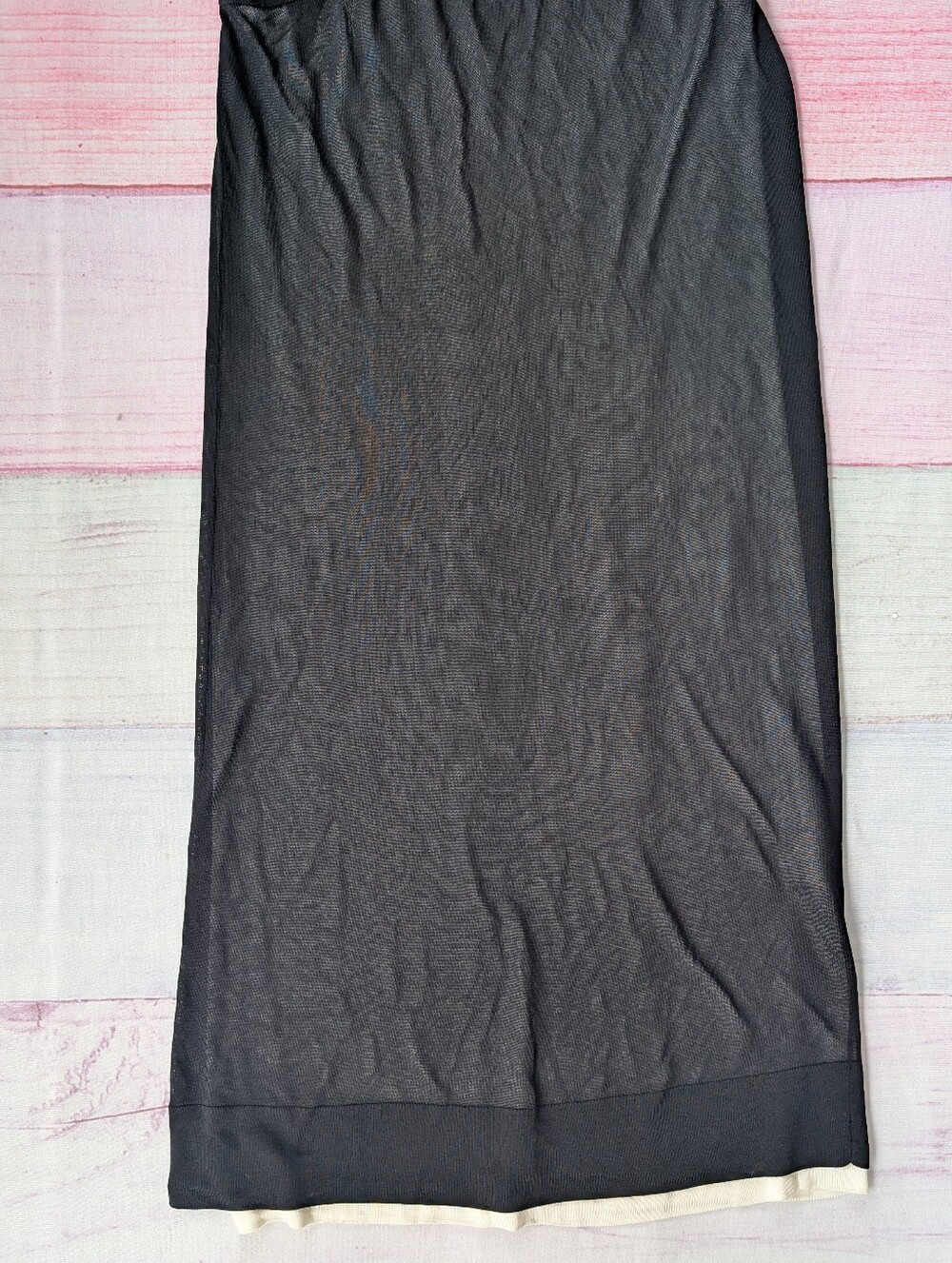 COS Black and White Layered Knitted Midi Dress XS - Picture 7 of 12